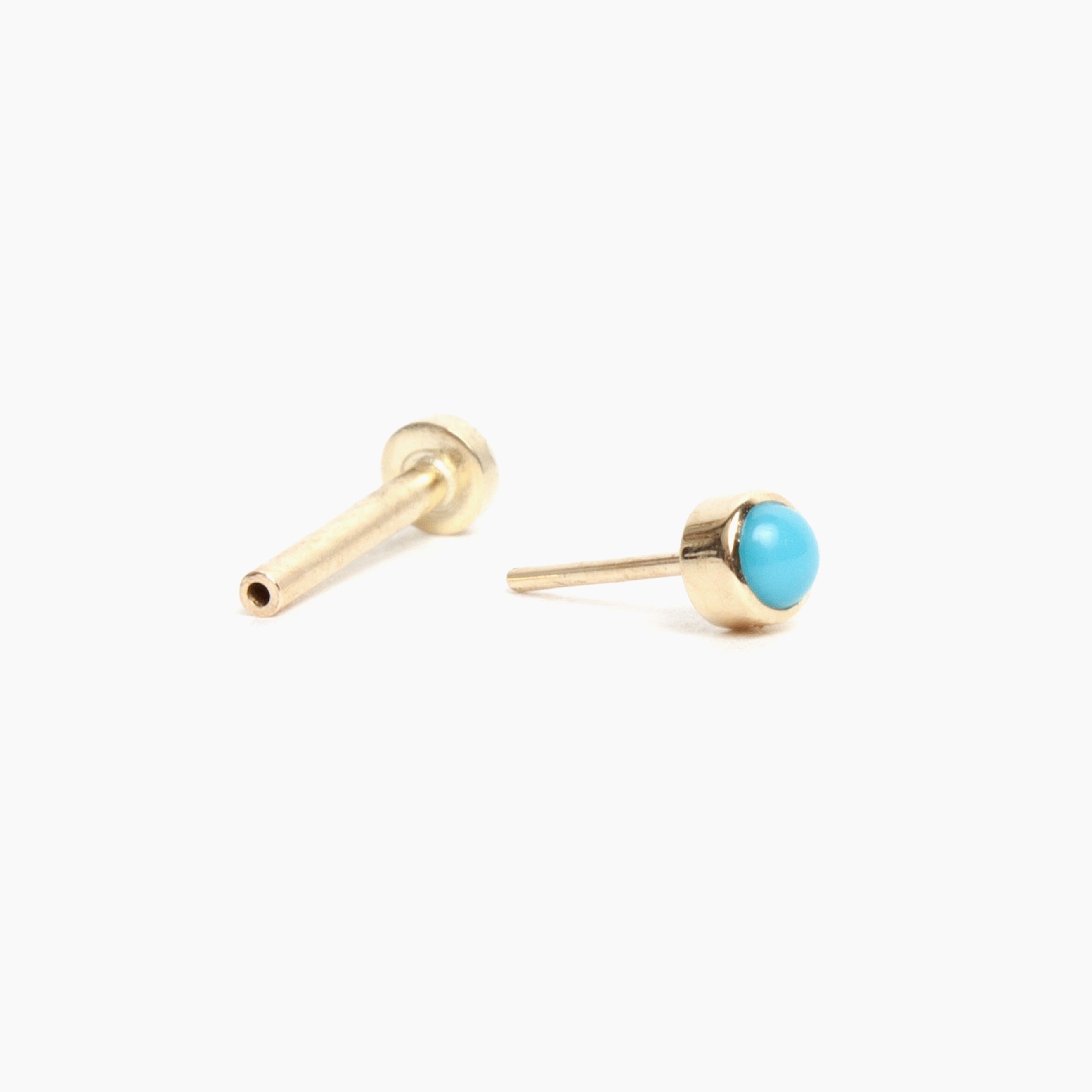 Turquoise Flat Back Stud Earrings